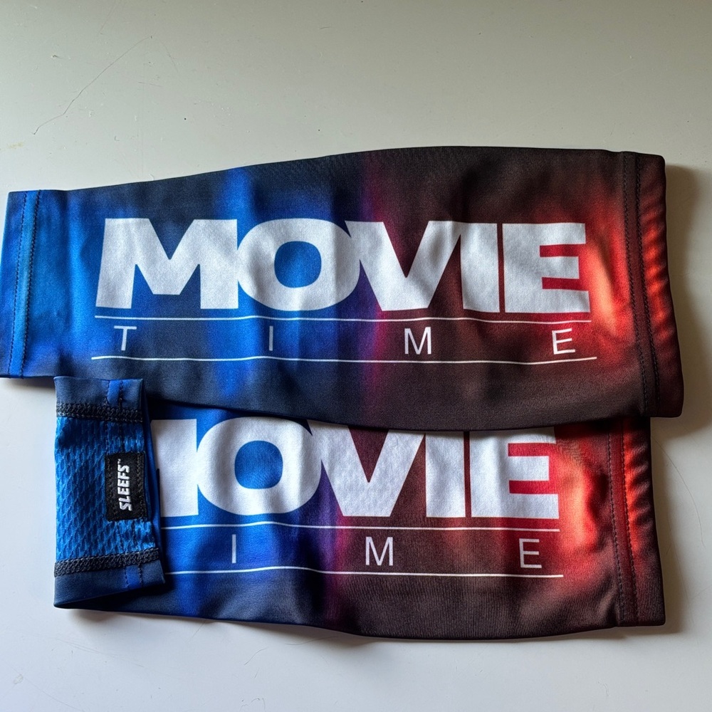 Movie Time Arm Sleeves - Red and Blue